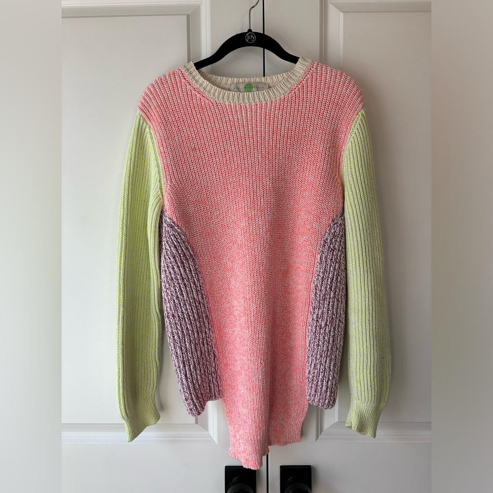 Stella McCartney Neon Colorblock Sweater (Size 42 IT/ US M)